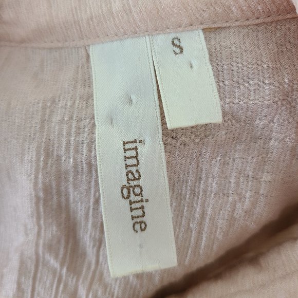 Pale Pink blouse with cream embroidered - Picture 5 of 6